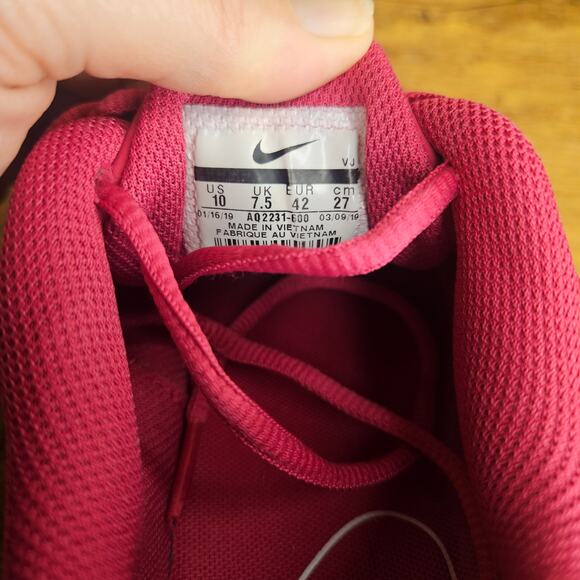 Nike Air Max Oketo Color Wild Cherry/white Style Aq2231-600 Size 10 - Picture 7 of 9